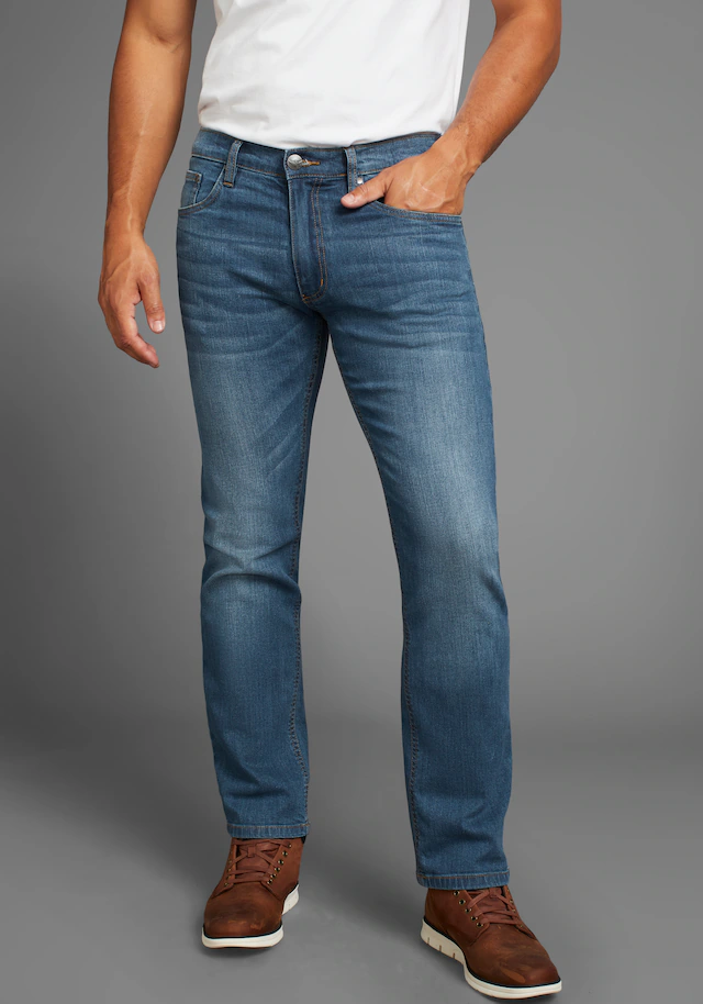 Arizona Gerade Jeans gerade geschnittenes Bein, niedrige Leibhöhe