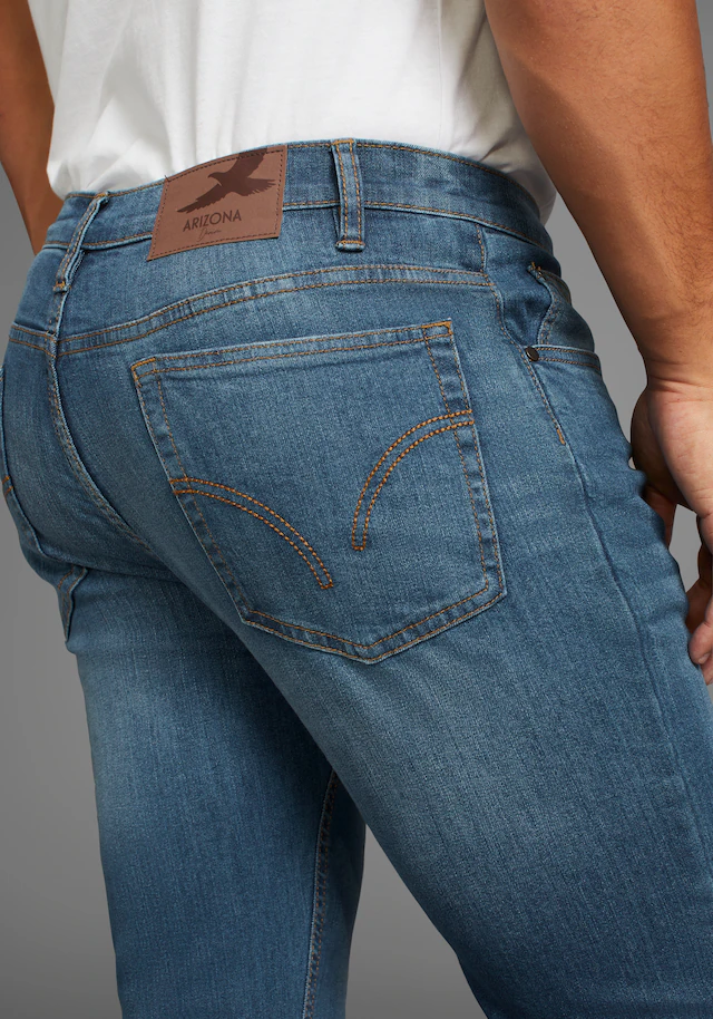 Arizona Gerade Jeans gerade geschnittenes Bein, niedrige Leibhöhe