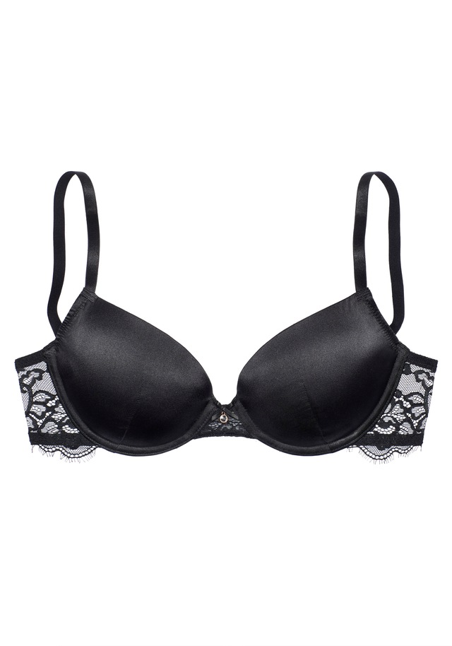 LASCANA Push-up-BH », BH mit Bügel, Alana« mit Seide und edler Spitze, Dessous