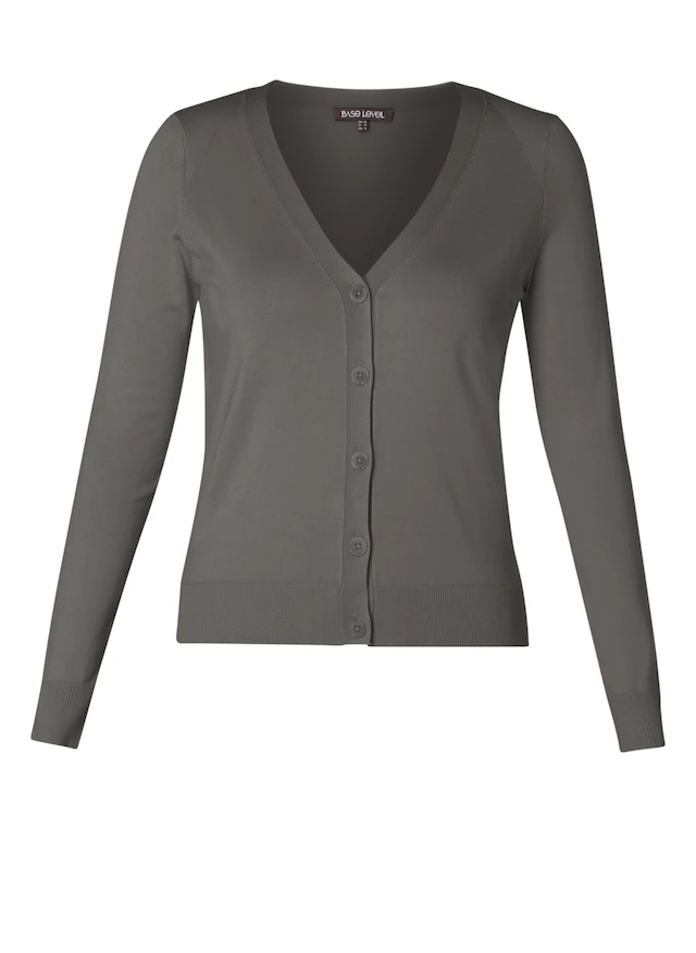 Base Level Strickjacke »Yvon« mit V-Ausschnitt