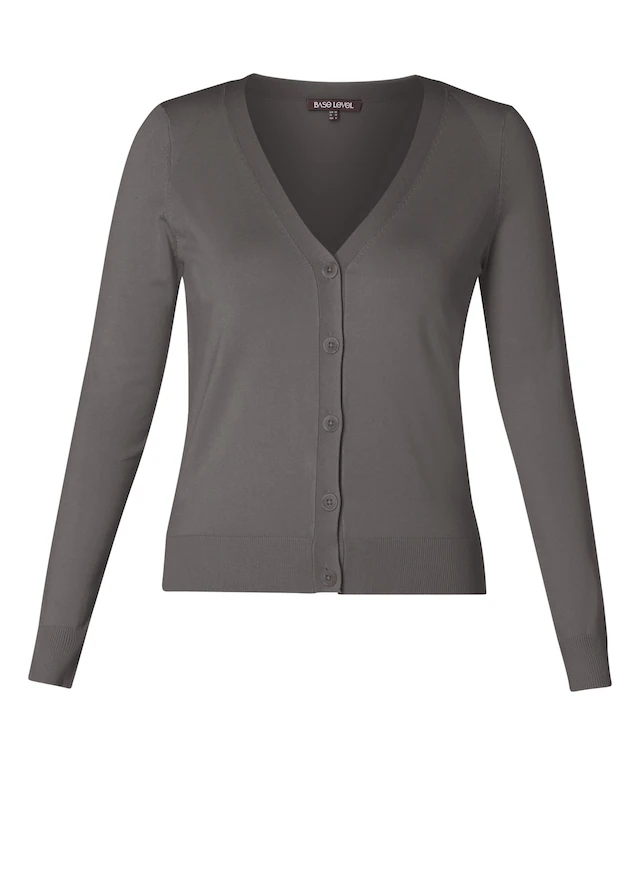 Base Level Strickjacke »Yvon« mit V-Ausschnitt