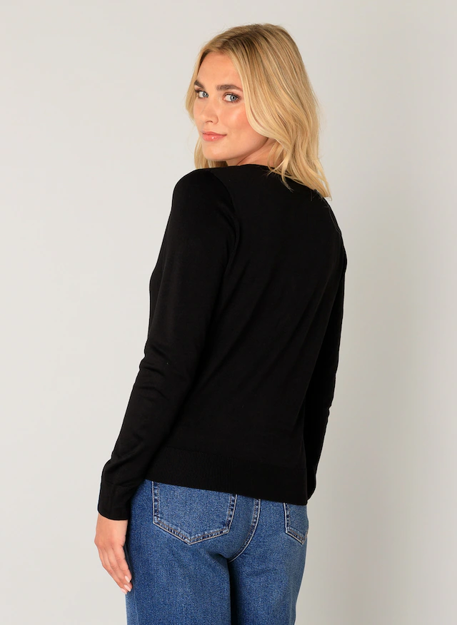 Base Level Strickjacke »Yvon« mit V-Ausschnitt