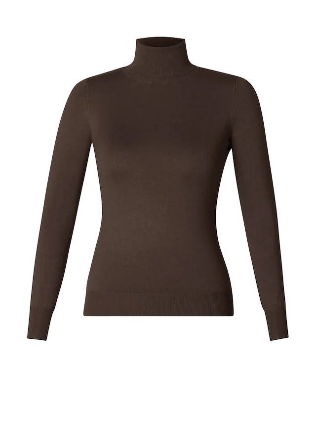 Base Level Curvy Rollkragenpullover »Yuena« Feiner Strickpullover mit Viskose / Große Größen