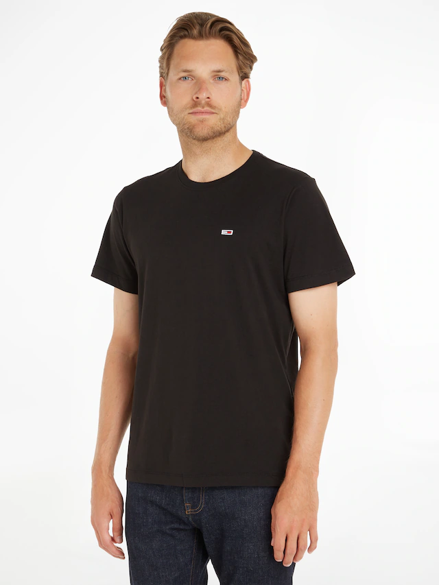 Tommy Jeans T-Shirt »TJM CLASSIC JERSEY CREW NECK« mit Logostickerei