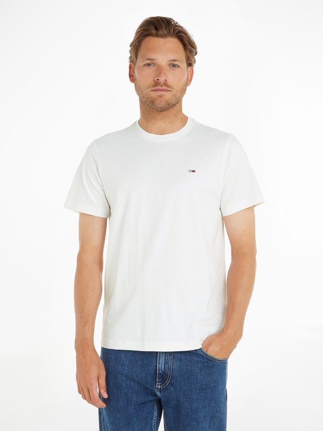 Tommy Jeans T-Shirt »TJM CLASSIC JERSEY CREW NECK« mit Logostickerei