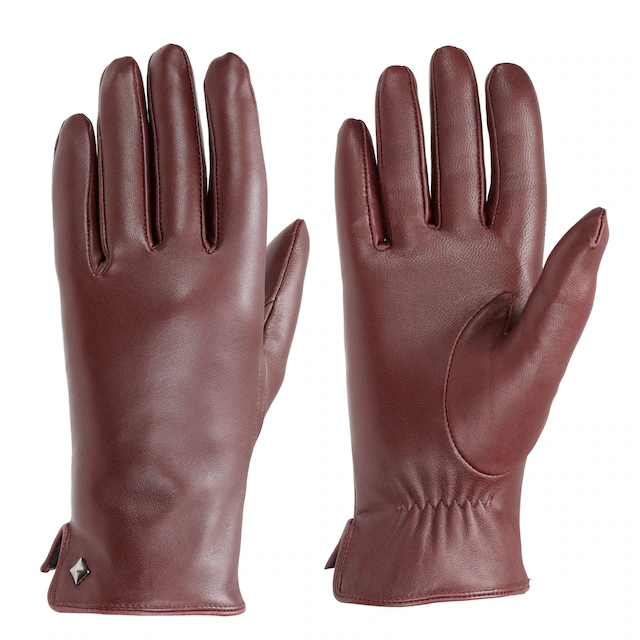 PEARLWOOD Lederhandschuhe »Meg« dekorativer Rockstud - elastischer Bund - Seitenschlitz