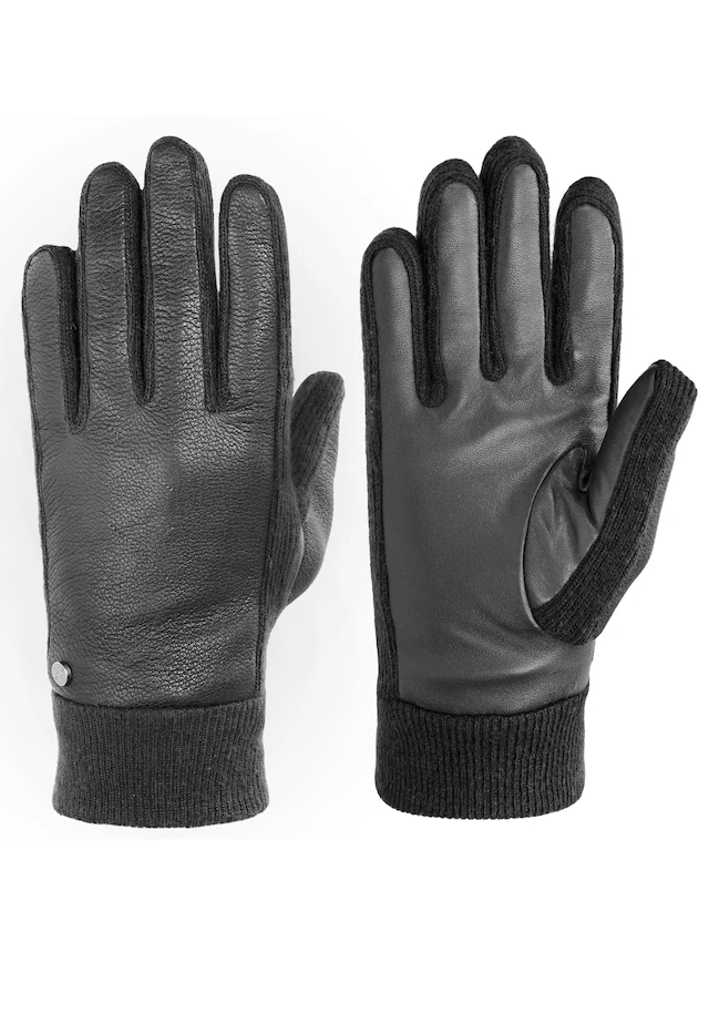 PEARLWOOD Strickhandschuhe »NICK« weiches Fleecefutter, Elastischer Strickbund