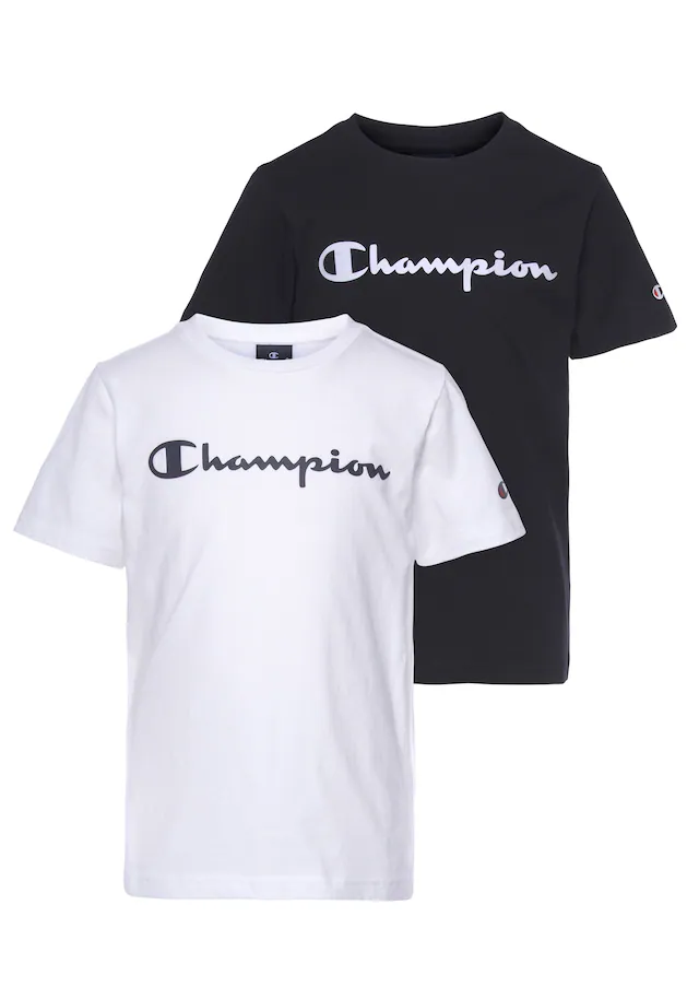 Champion T-Shirt Packung, 2 Stk. mit 2-Stk.-Packung, Kurzarm