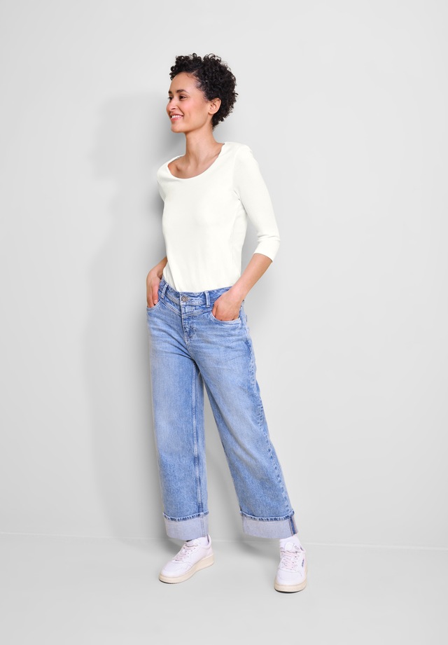 STREET ONE 3/4-Arm-Shirt mit Rundhalsausschnitt