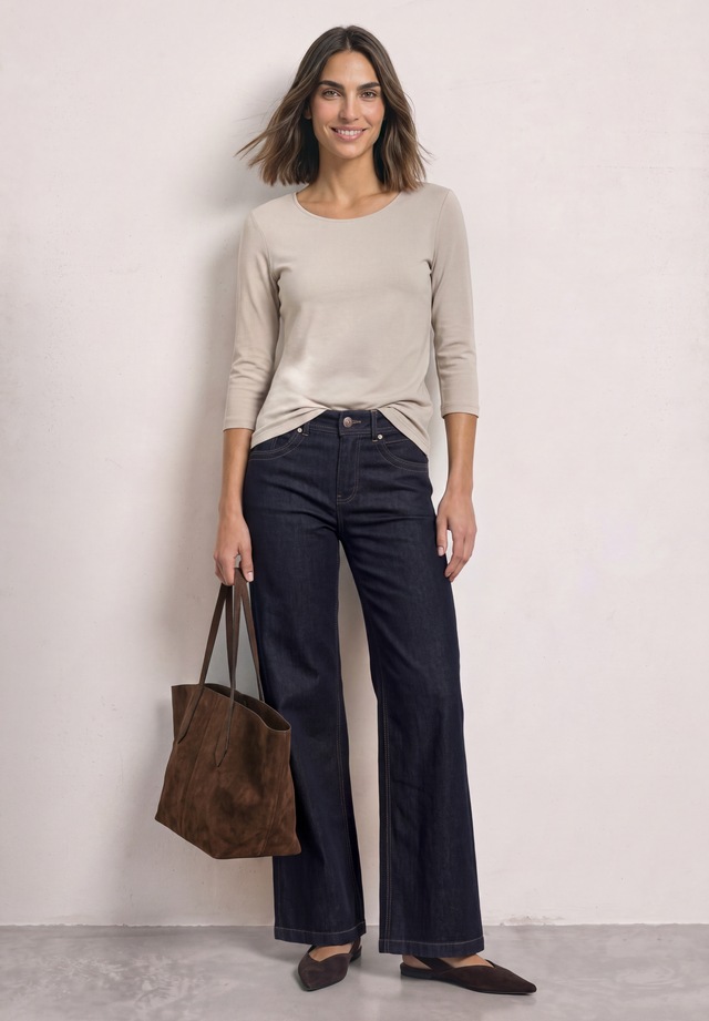 STREET ONE 3/4-Arm-Shirt mit Rundhalsausschnitt