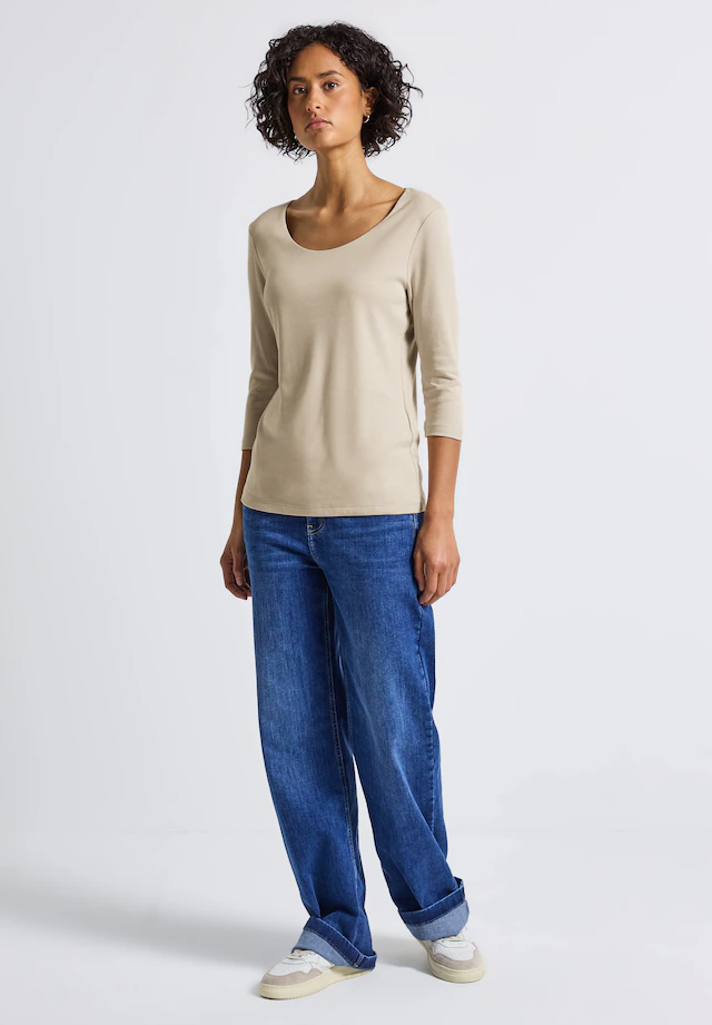 STREET ONE 3/4-Arm-Shirt mit Rundhalsausschnitt