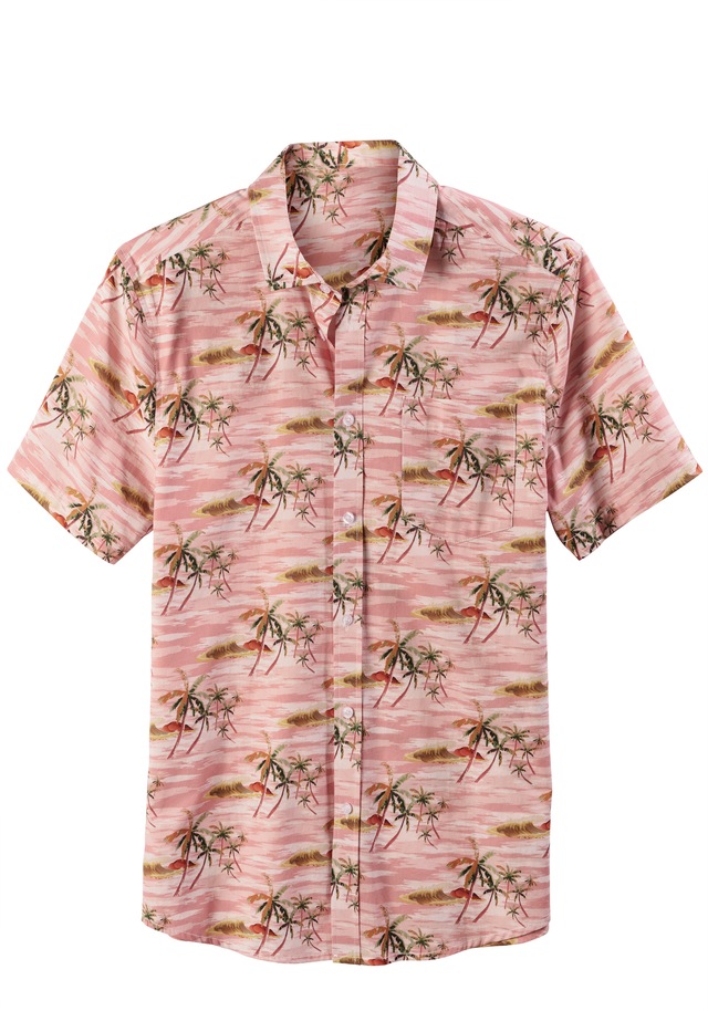 Beachtime Hawaiihemd »- sommerliches Hemd mit tollem Palmen Druck« , Kurzarm, Freizeithemd mit Palmenprint, reine Baumwolle