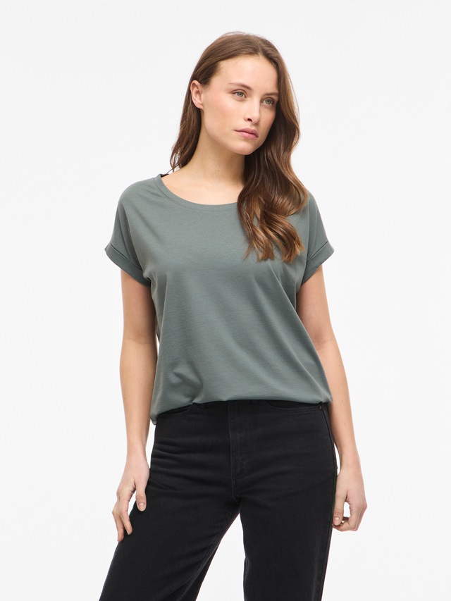 Vila Rundhalsshirt »VIDREAMERS NEW PURE T-SHIRT/SU-NOOS« Baumwollmischung, regular fit