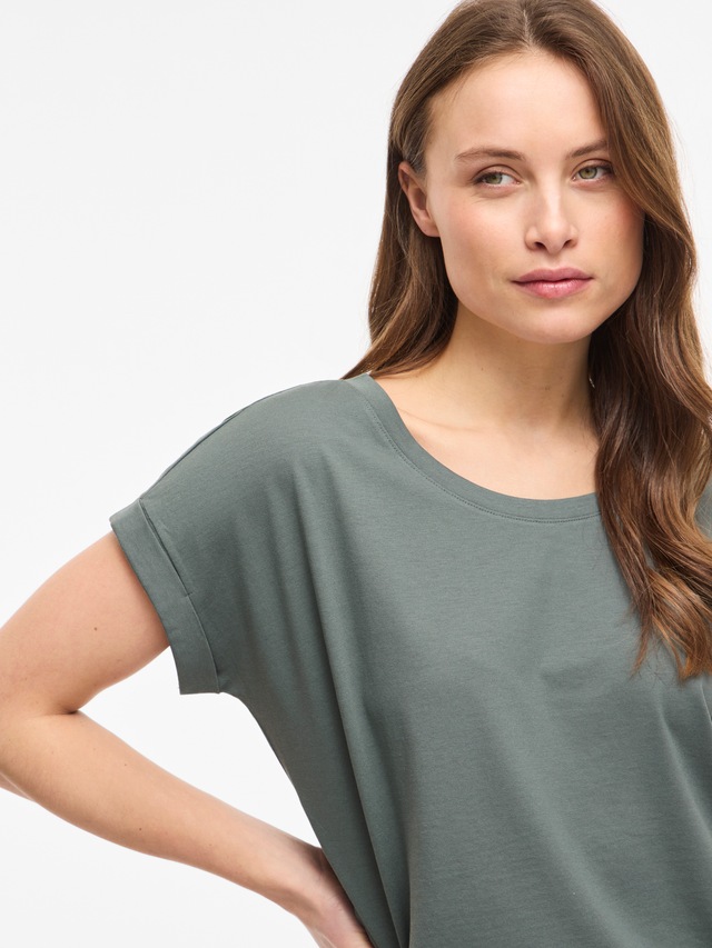 Vila Rundhalsshirt »VIDREAMERS NEW PURE T-SHIRT/SU-NOOS« Baumwollmischung, regular fit