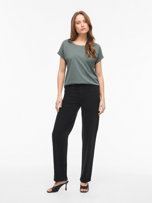 Vila Rundhalsshirt »VIDREAMERS NEW PURE T-SHIRT/SU-NOOS« Baumwollmischung, regular fit