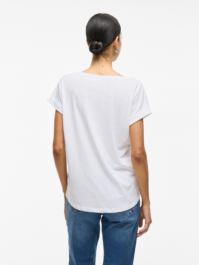 Vila Rundhalsshirt »VIDREAMERS NEW PURE T-SHIRT/SU-NOOS« Baumwollmischung, regular fit