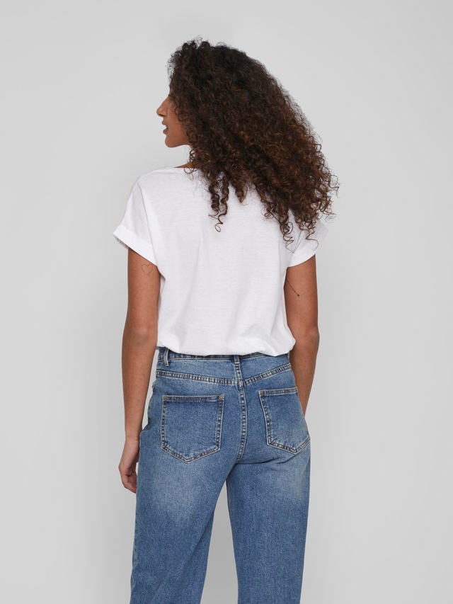 Vila Rundhalsshirt »VIDREAMERS NEW PURE T-SHIRT/SU-NOOS« Baumwollmischung, regular fit