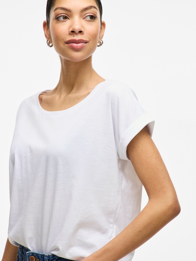 Vila Rundhalsshirt »VIDREAMERS NEW PURE T-SHIRT/SU-NOOS« Baumwollmischung, regular fit