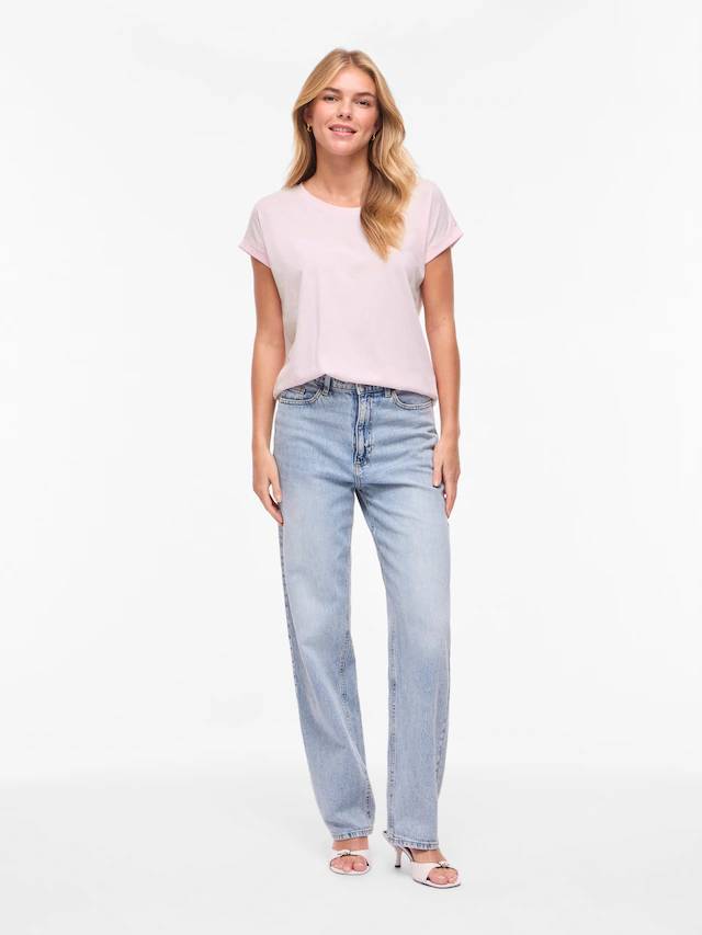 Vila Rundhalsshirt »VIDREAMERS NEW PURE T-SHIRT/SU-NOOS« Baumwollmischung, regular fit