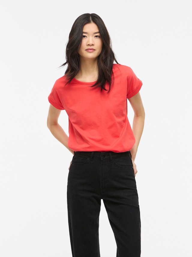 Vila Rundhalsshirt »VIDREAMERS NEW PURE T-SHIRT/SU-NOOS« Baumwollmischung, regular fit