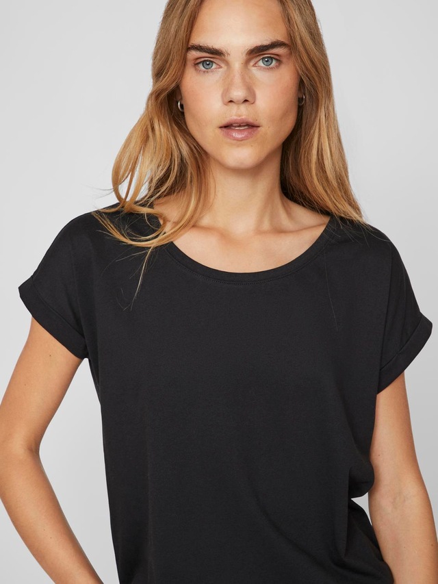 Vila Rundhalsshirt »VIDREAMERS NEW PURE T-SHIRT/SU-NOOS« Baumwollmischung, regular fit