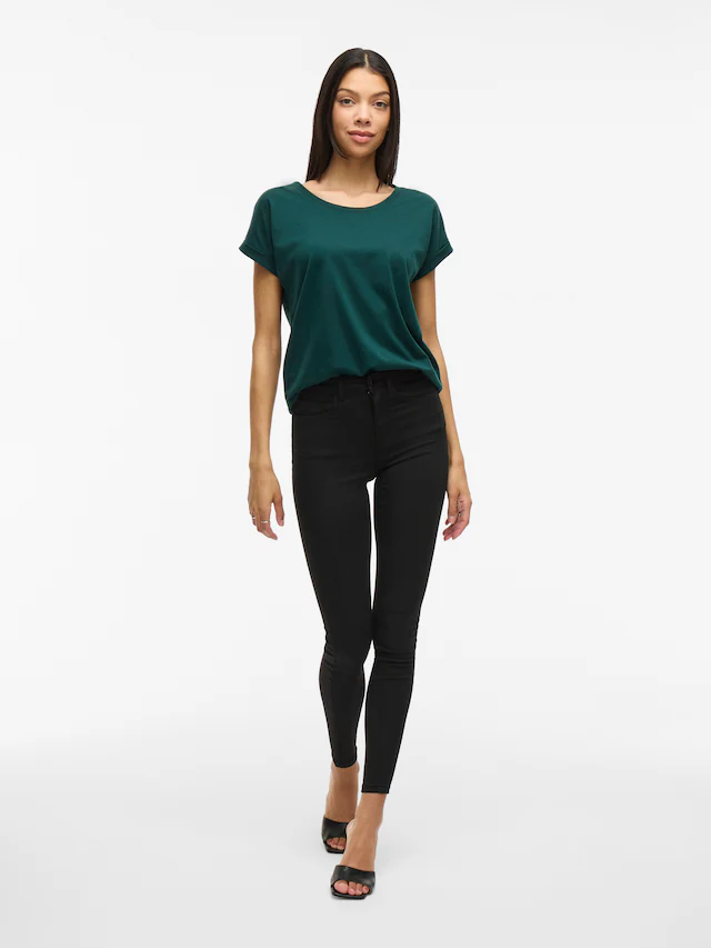 Vila Rundhalsshirt »VIDREAMERS NEW PURE T-SHIRT/SU-NOOS« Baumwollmischung, regular fit