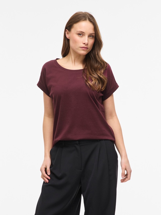 Vila Rundhalsshirt »VIDREAMERS NEW PURE T-SHIRT/SU-NOOS« Baumwollmischung, regular fit