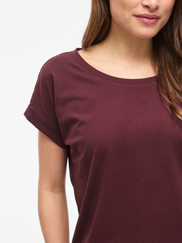 Vila Rundhalsshirt »VIDREAMERS NEW PURE T-SHIRT/SU-NOOS« Baumwollmischung, regular fit