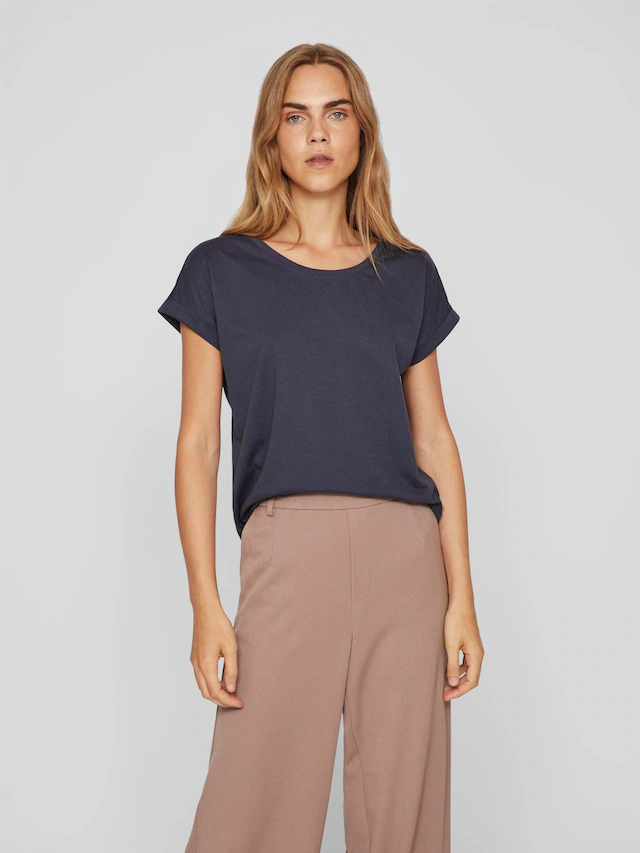 Vila Rundhalsshirt »VIDREAMERS NEW PURE T-SHIRT/SU-NOOS« Baumwollmischung, regular fit