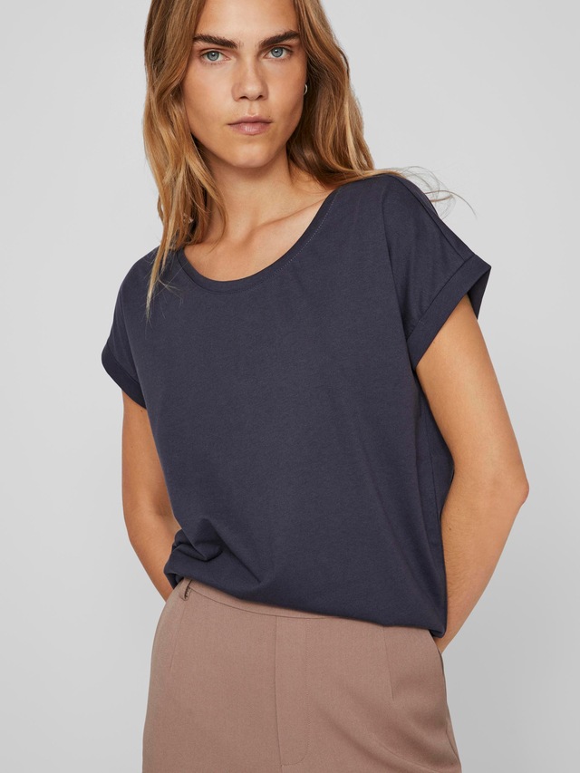 Vila Rundhalsshirt »VIDREAMERS NEW PURE T-SHIRT/SU-NOOS« Baumwollmischung, regular fit