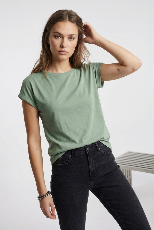 Vila Rundhalsshirt »VIDREAMERS NEW PURE T-SHIRT/SU-NOOS« Baumwollmischung, regular fit