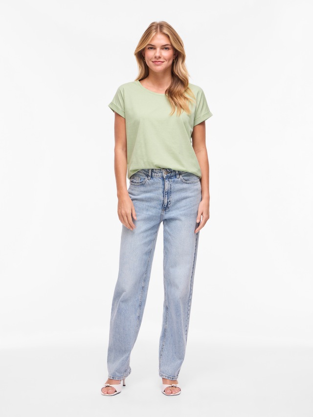 Vila Rundhalsshirt »VIDREAMERS NEW PURE T-SHIRT/SU-NOOS« Baumwollmischung, regular fit