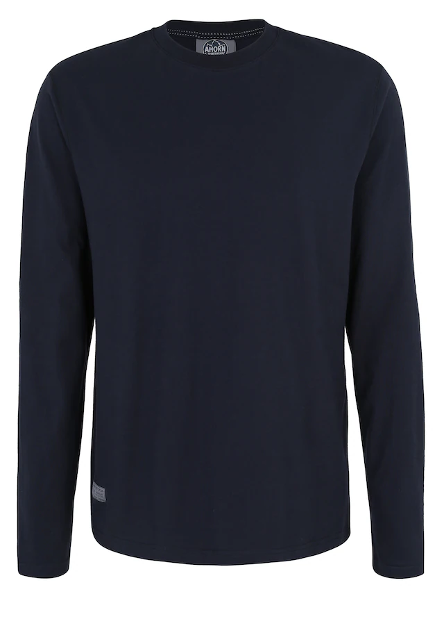 AHORN SPORTSWEAR Langarmshirt mit modernem Rundhalsausschnitt