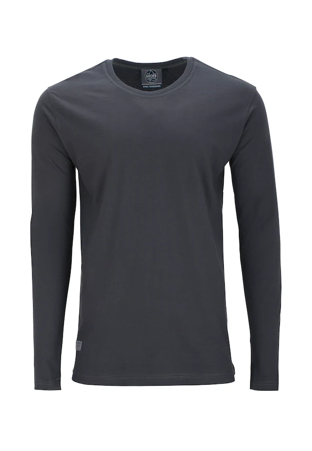 AHORN SPORTSWEAR Langarmshirt mit Rundhalsausschnitt