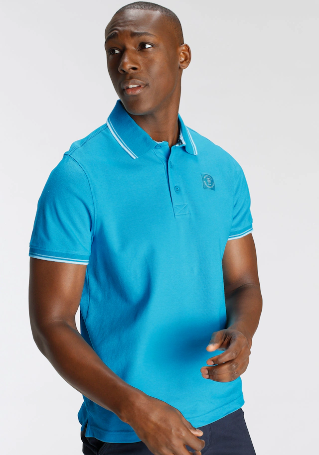 DELMAO Poloshirt »in vielen Sommer Farben! Preis-Leistungs Bestseller!« Trendige lockere Passform, immer perfekt gestylt! Sportlicher Look