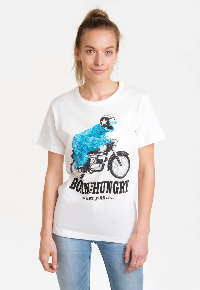 LOGOSHIRT T-Shirt »Sesamstrasse - Krümelmonster Motorrad« mit lizenziertem Print