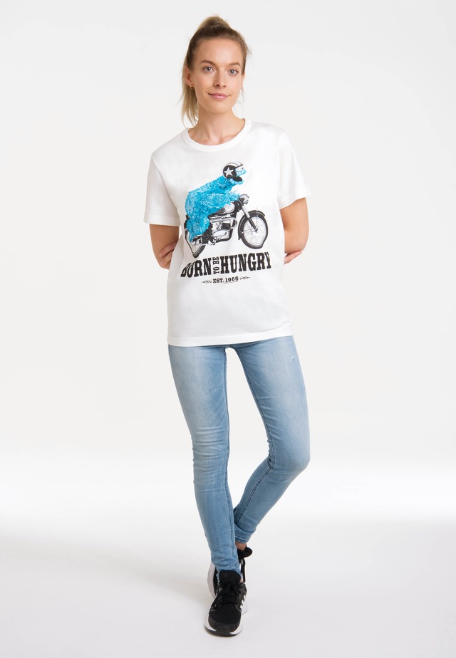 LOGOSHIRT T-Shirt »Sesamstrasse - Krümelmonster Motorrad« mit lizenziertem Print