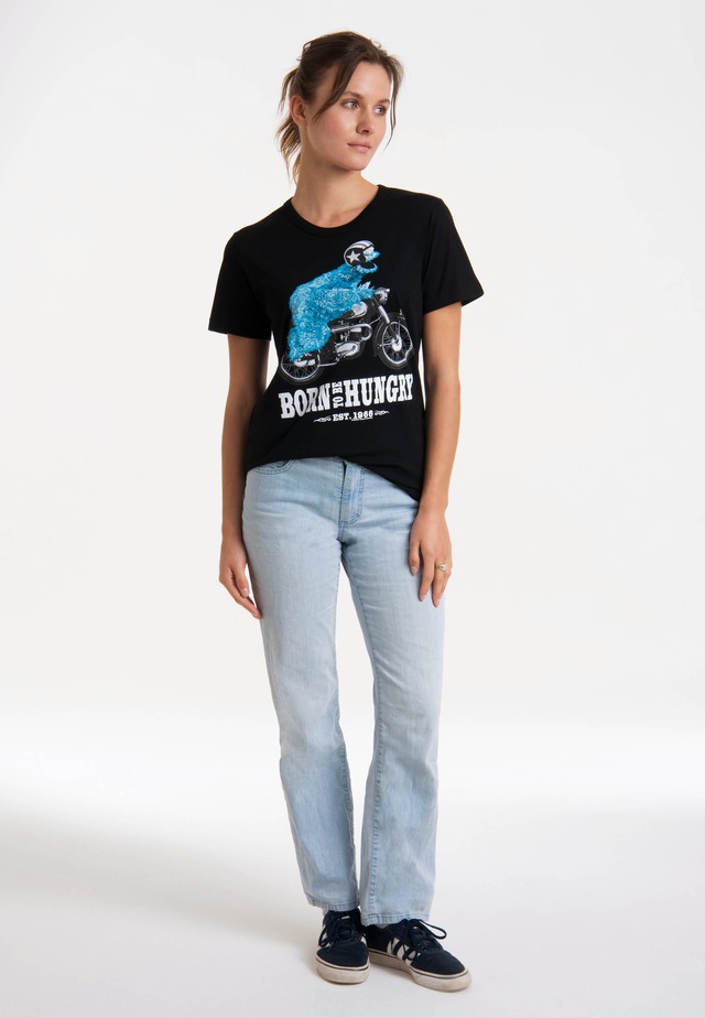 LOGOSHIRT T-Shirt »Sesamstrasse - Krümelmonster Motorrad« mit lizenziertem Print