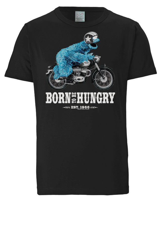 LOGOSHIRT T-Shirt »Sesamstrasse - Krümelmonster Motorrad« mit lizenziertem Print