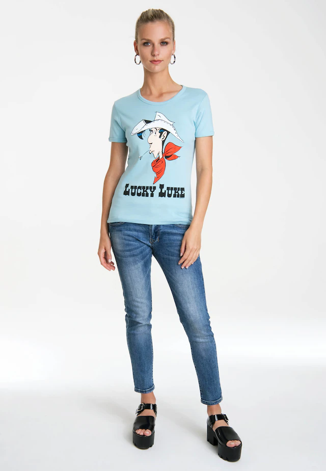 LOGOSHIRT T-Shirt »Lucky Luke Portrait« mit coolem Print