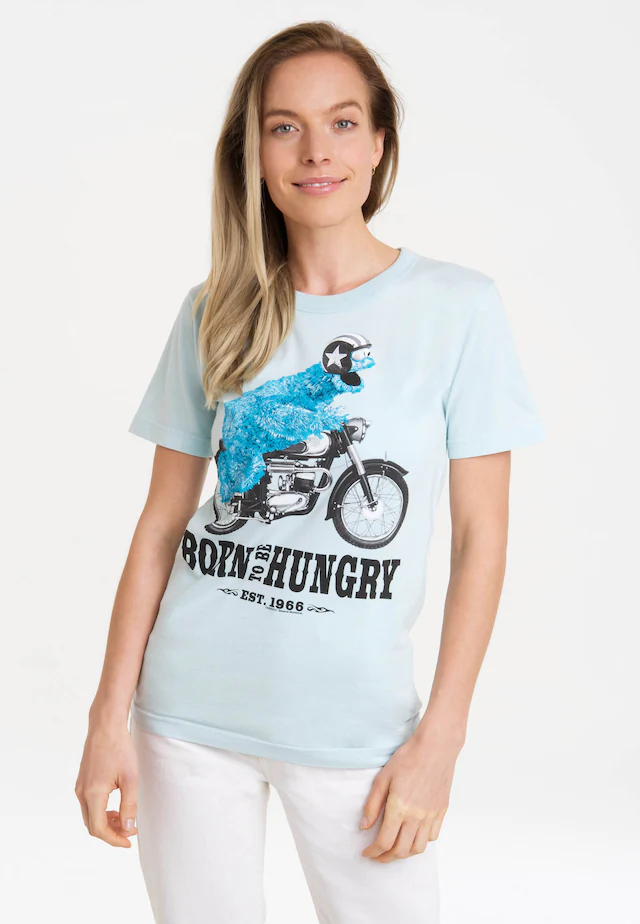 LOGOSHIRT T-Shirt »Sesamstrasse - Krümelmonster Motorrad« mit lizenziertem Print