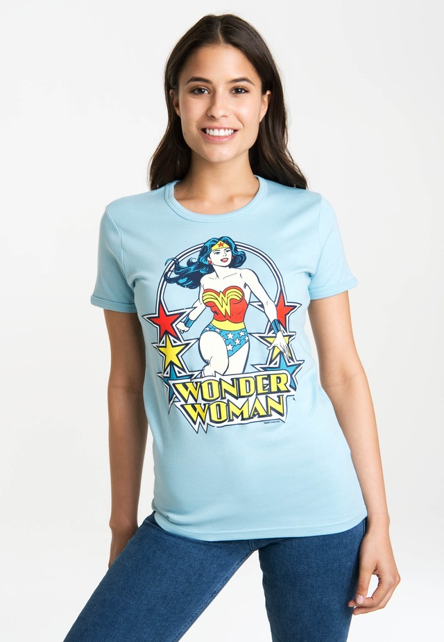 LOGOSHIRT T-Shirt »Wonder Woman – Stars« mit lizenziertem Originaldesign