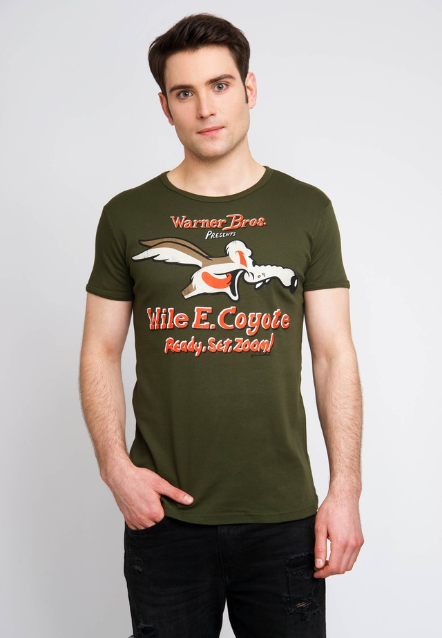 LOGOSHIRT T-Shirt »Coyote« mit großem Looney Tunes-Druck