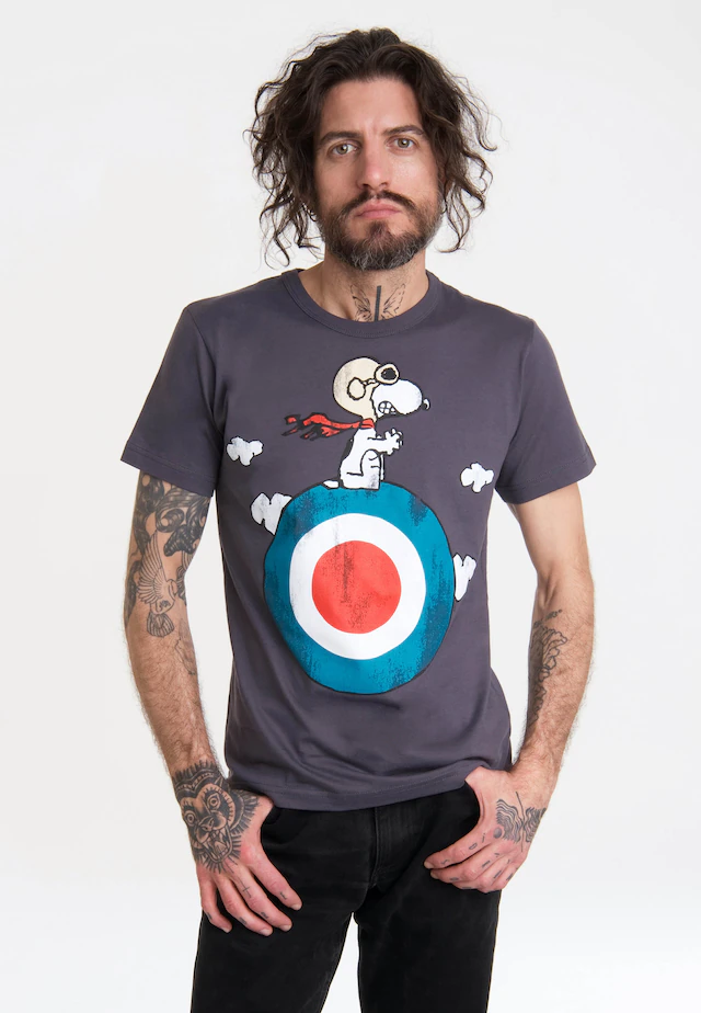 LOGOSHIRT T-Shirt »Peanuts - Snoopy Pilot« mit lizenziertem Print