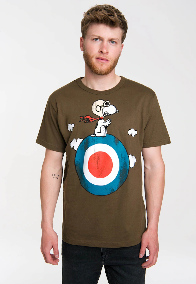 LOGOSHIRT T-Shirt »Peanuts - Snoopy Pilot« mit lizenziertem Print