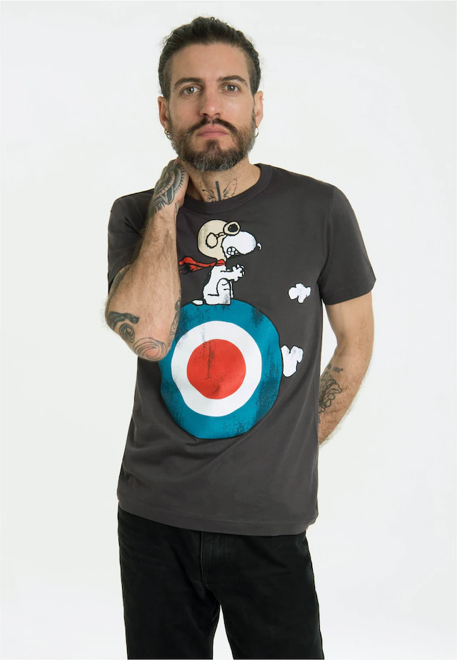 LOGOSHIRT T-Shirt »Peanuts - Snoopy Pilot« mit lizenziertem Print