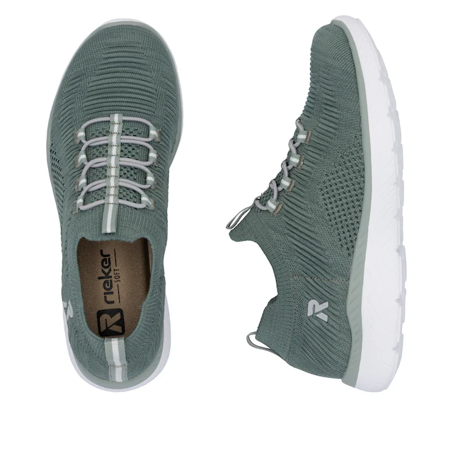 RIEKER Sport Slip-On Sneaker , Slipper, Freizeitschuh, Schlupfschuh mit Elastik-Einstieg