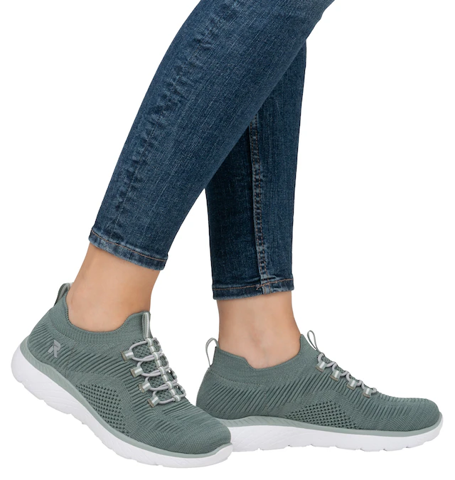 RIEKER Sport Slip-On Sneaker , Slipper, Freizeitschuh, Schlupfschuh mit Elastik-Einstieg