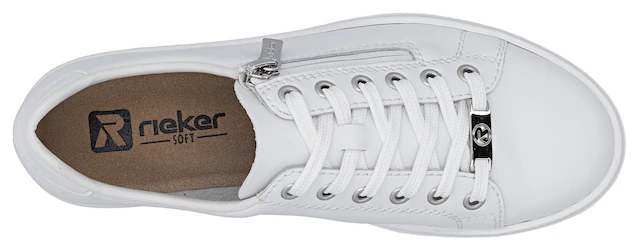 Rieker Sneaker mit Memosoft-Innensohle, Freizeitschuh, Halbschuh, Schnürschuh