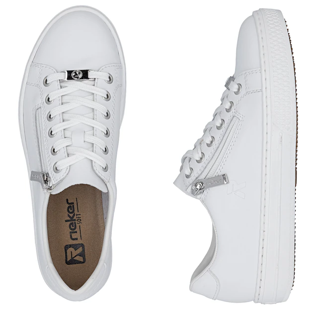 Rieker Sneaker mit Memosoft-Innensohle, Freizeitschuh, Halbschuh, Schnürschuh